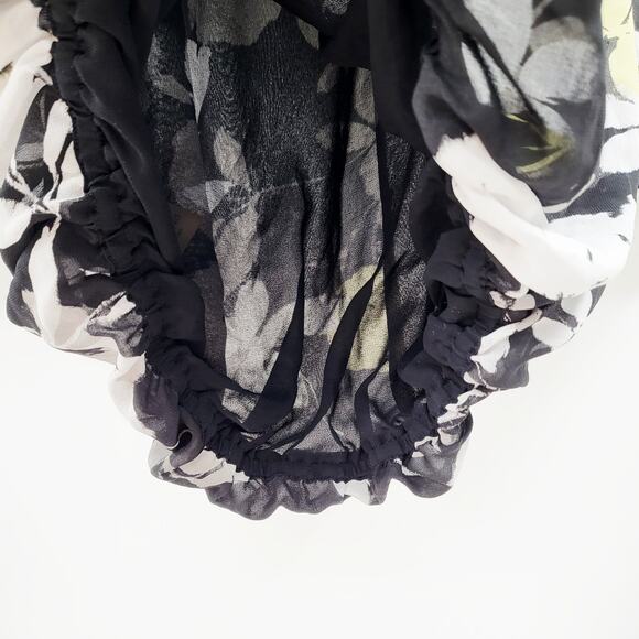 Vince Camuto Floral Print Multicolored Kimono Sleeves Chiffon Blouse Women's S - Picture 5 of 7